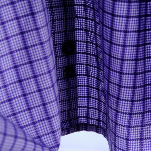 Robert Graham Purple Button Front Shirt Men's 42 16.5 - Picture 9 of 11